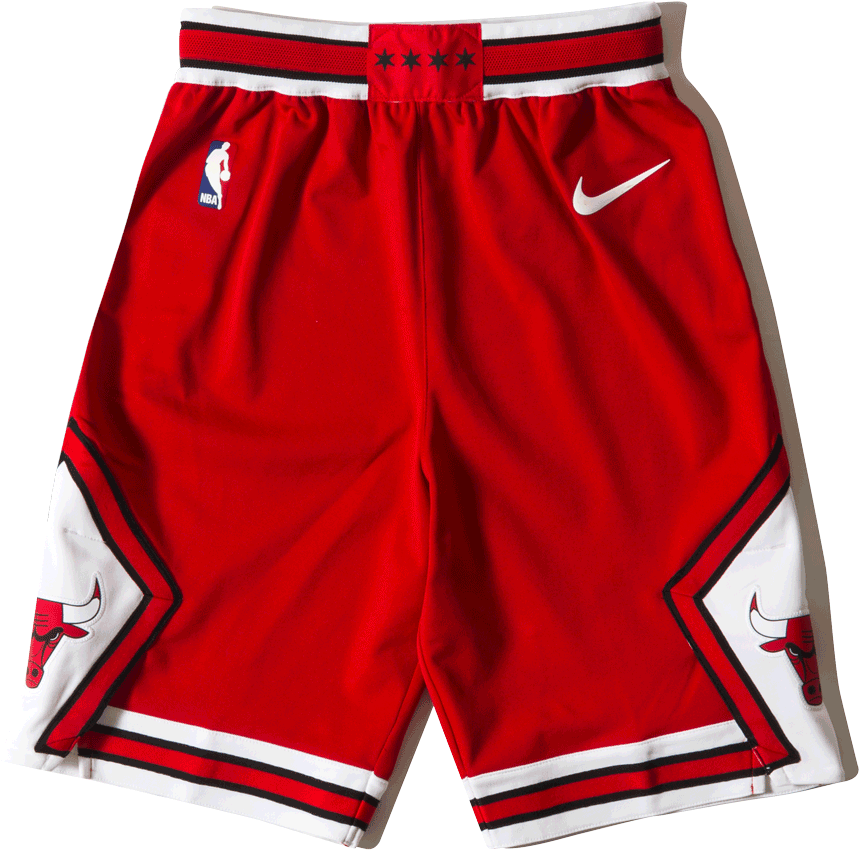 Chicago Bulls Red Basketball Shorts PNG Image