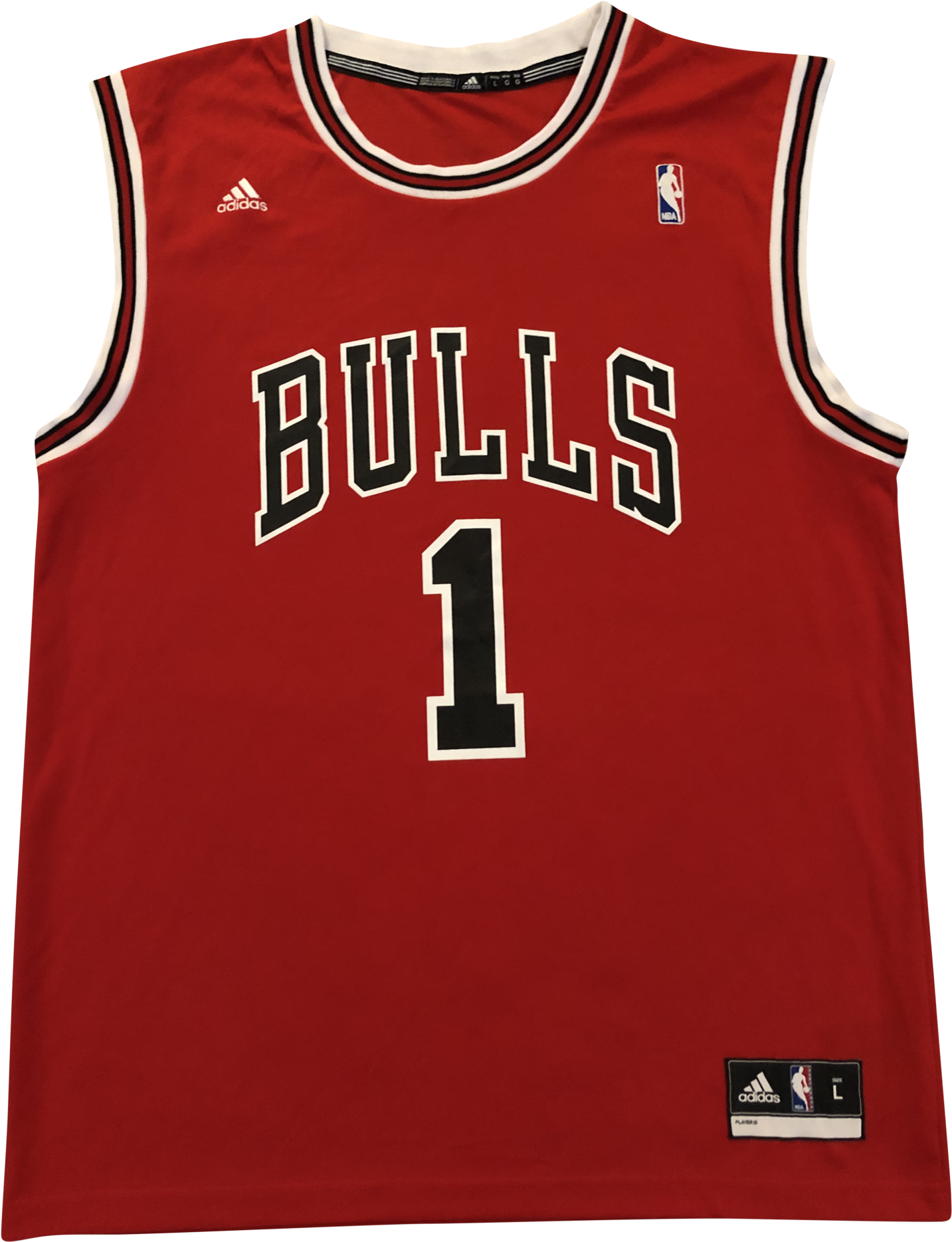 Chicago Bulls Red Jersey Number1 PNG Image