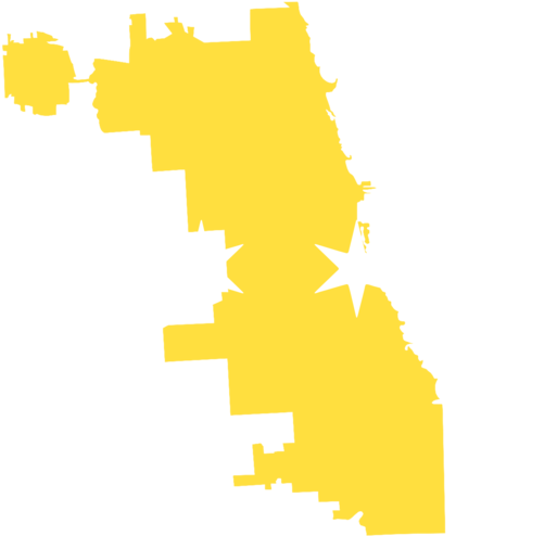 Chicago City Flag Silhouette PNG Image