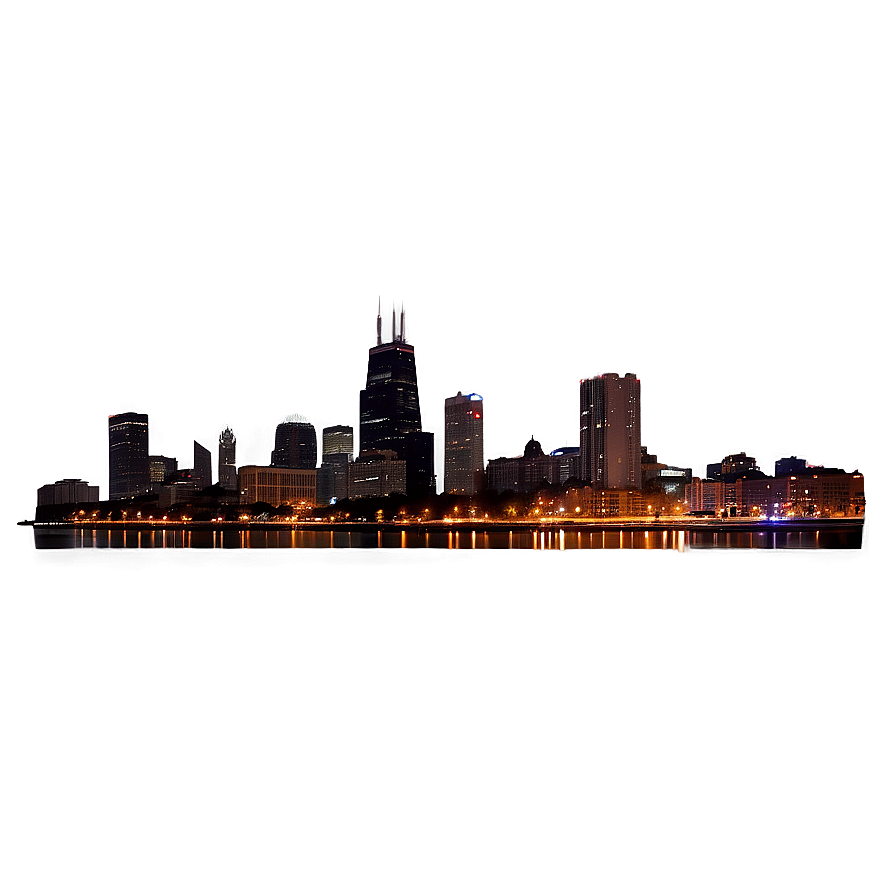 Chicago City Night View Png 06202024 PNG Image