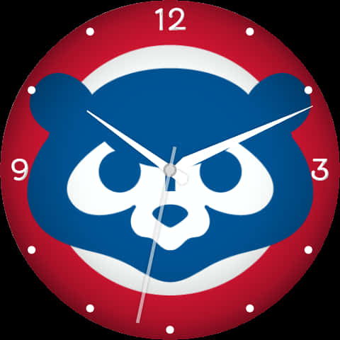 Chicago Cubs Logo Wall Clock PNG Image