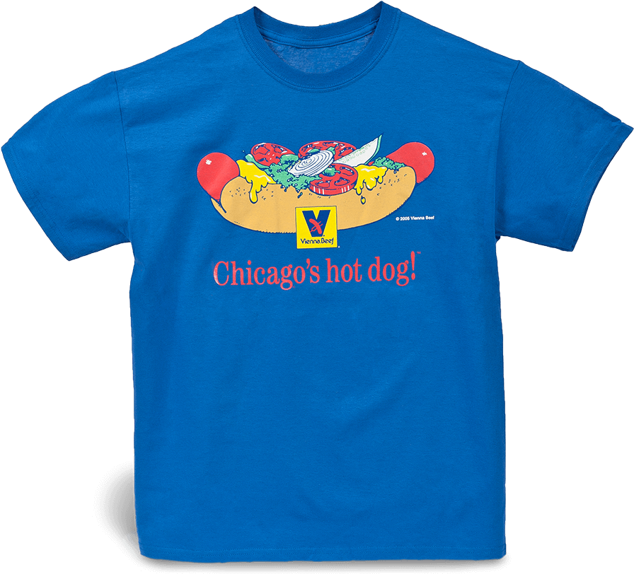 Chicago Hot Dog T Shirt Design PNG Image