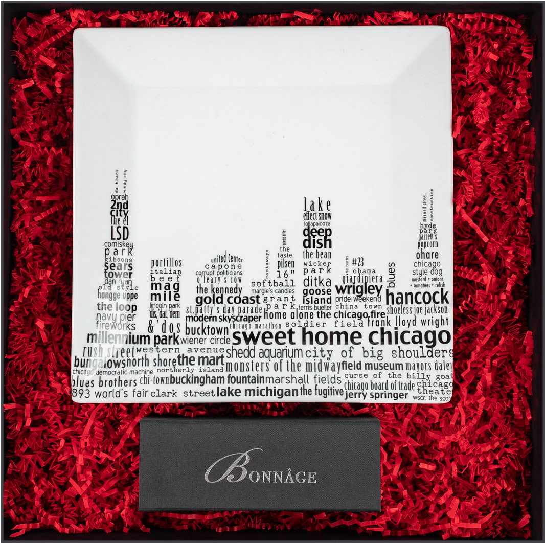 Chicago Themed Word Art Scarf PNG Image