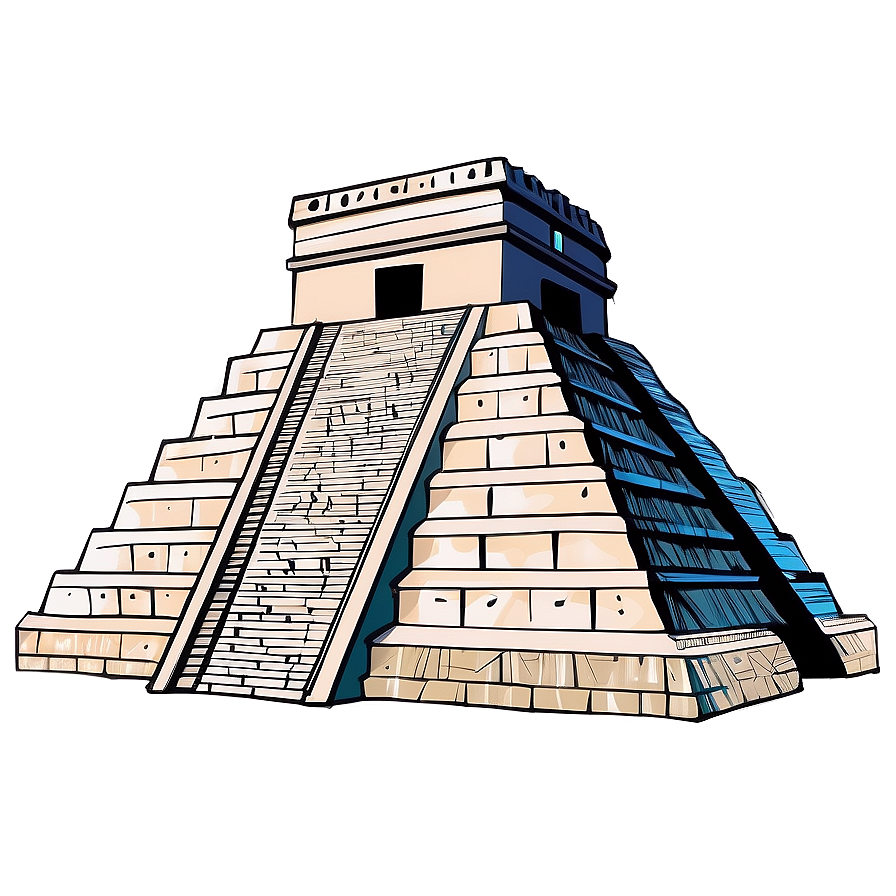 Chichen Itza Pyramid Graphic Png Ujo60 PNG Image