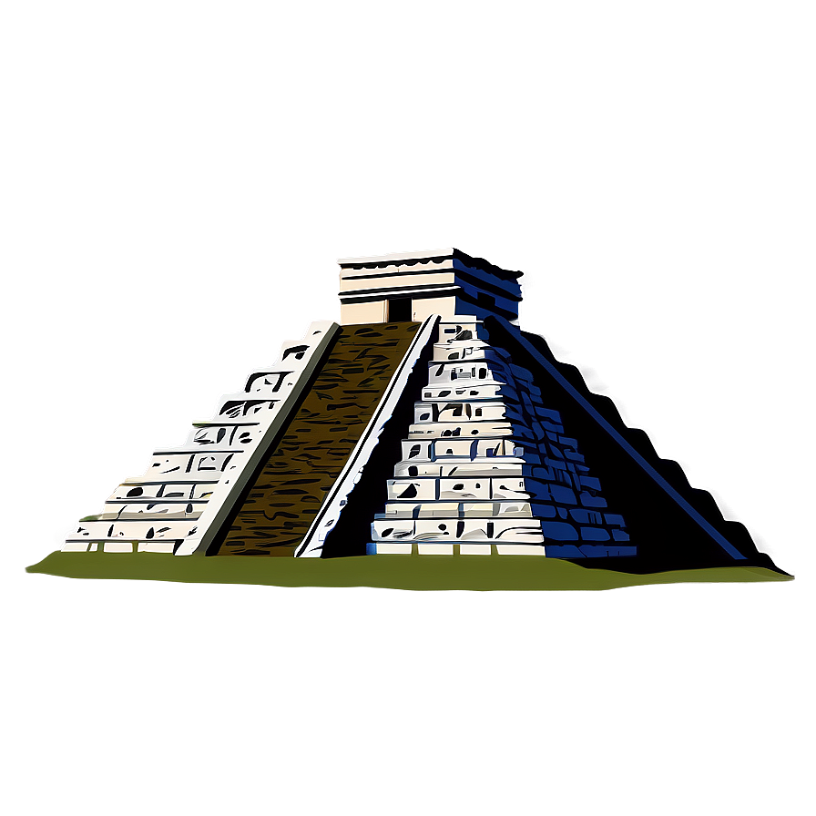 Chichen Itza Pyramid Graphic Png Wwj PNG Image