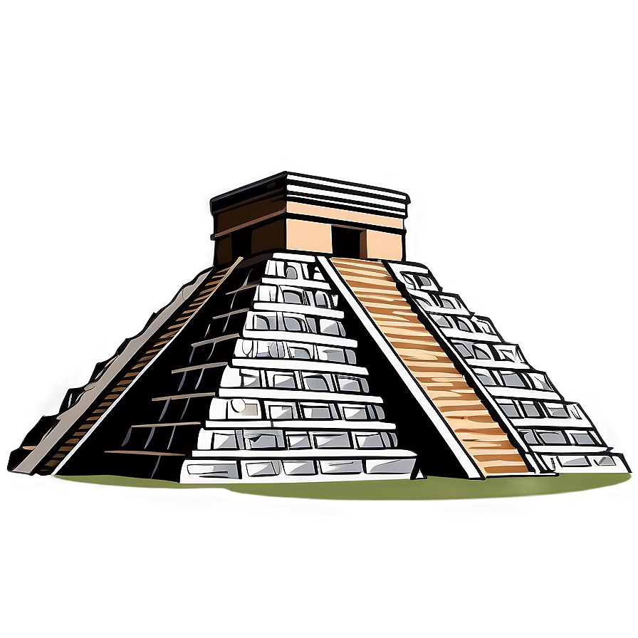 Chichen Itza Temple Drawing Png 06252024 PNG Image