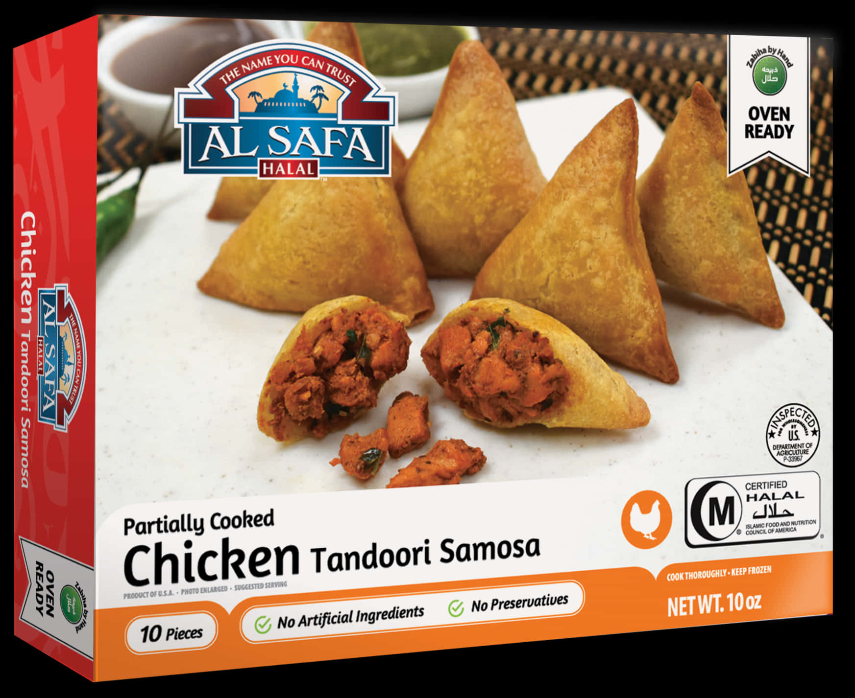 Chicken Tandoori Samosa Packaging PNG Image