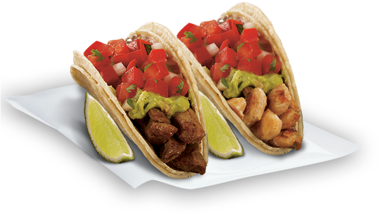 Chickenand Beef Tacoswith Guacamoleand Lime PNG Image