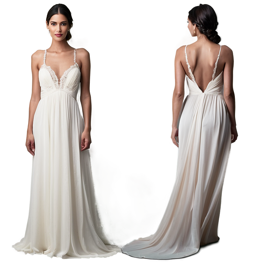 Chiffon Wedding Dresses Png Wob14 PNG Image