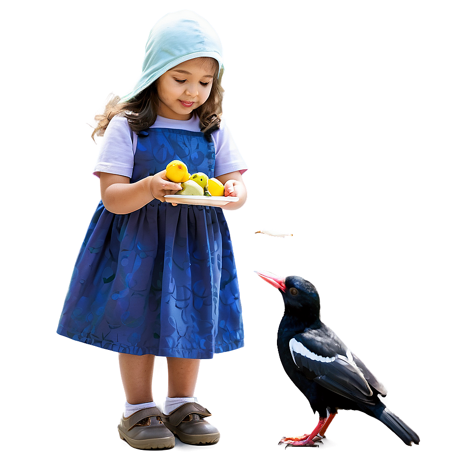 Child Feeding Birds Png Umh49 PNG Image