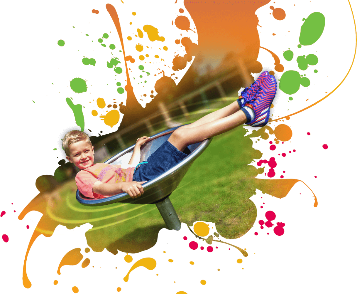 Child Spinningin Playground Swing PNG Image