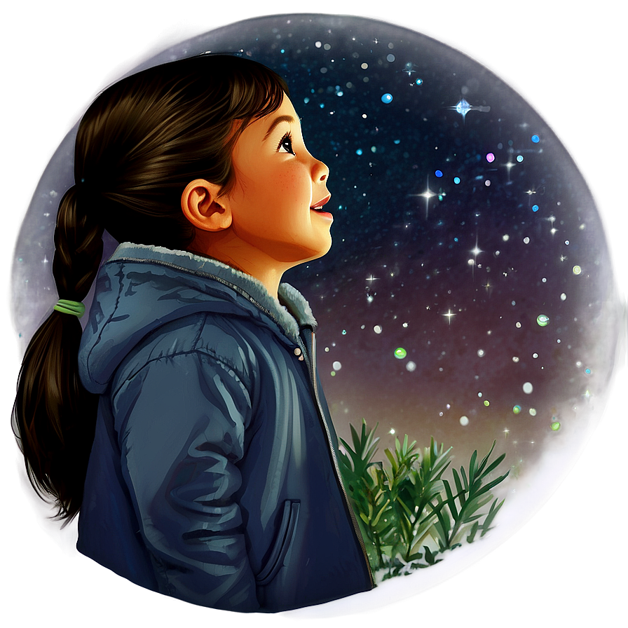 Child Watching Stars Png Wgb79 PNG Image