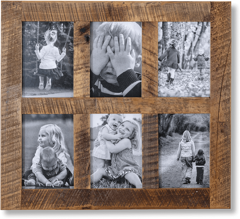 Childhood Memories Wooden Frame PNG Image