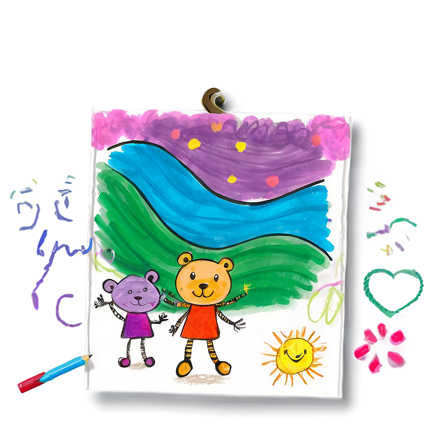 Children's Drawing Papers Png Qfu40 PNG Image