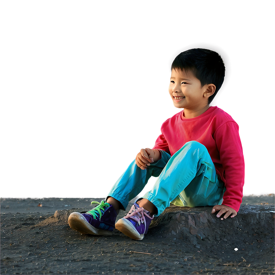 Children Sitting On Ground Png Qfj PNG Image