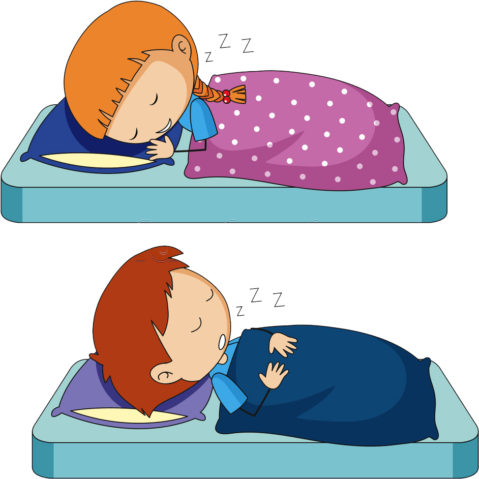 Children Sleeping Clipart PNG Image