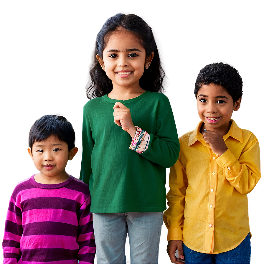 Children Standing Together Png Dqm PNG Image