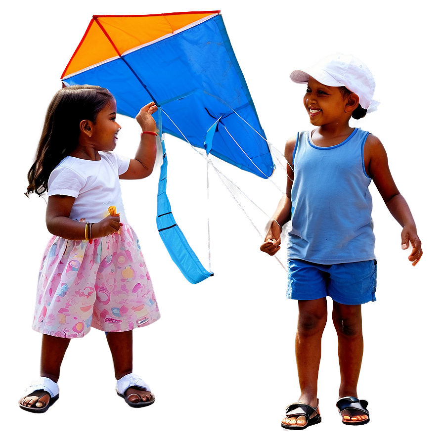 Children With Kites Png Tws PNG Image