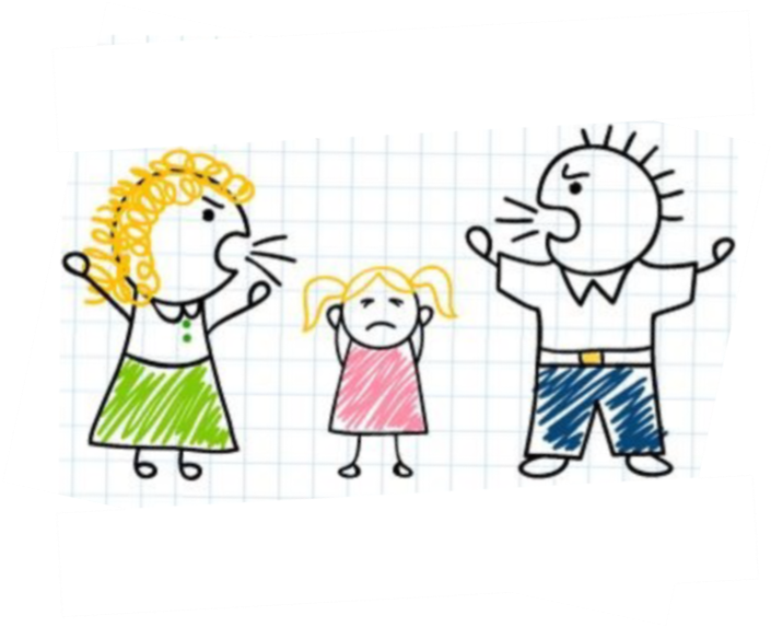 Childs Drawing Family Argument PNG Image