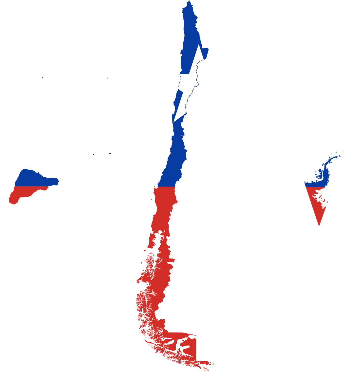 Chile Political Map Colors PNG Image