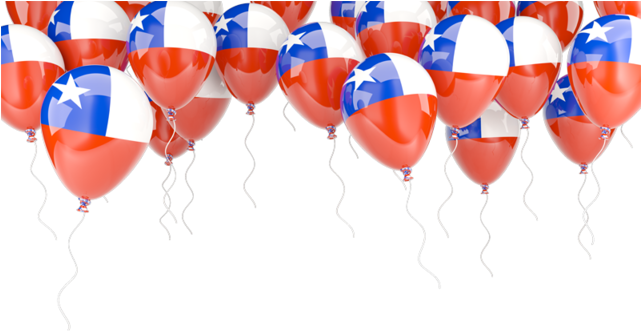 Chilean Flag Balloons Celebration PNG Image