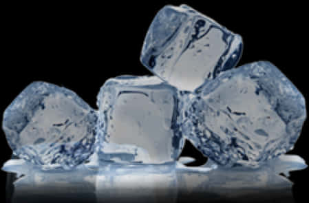 Chilled Crystal Clear Ice Cubes PNG Image