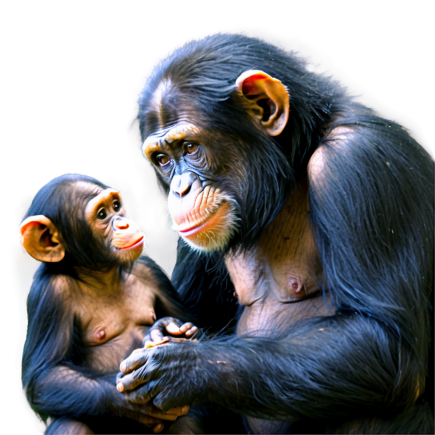 Chimpanzee Family Bonding Png Gpy PNG Image