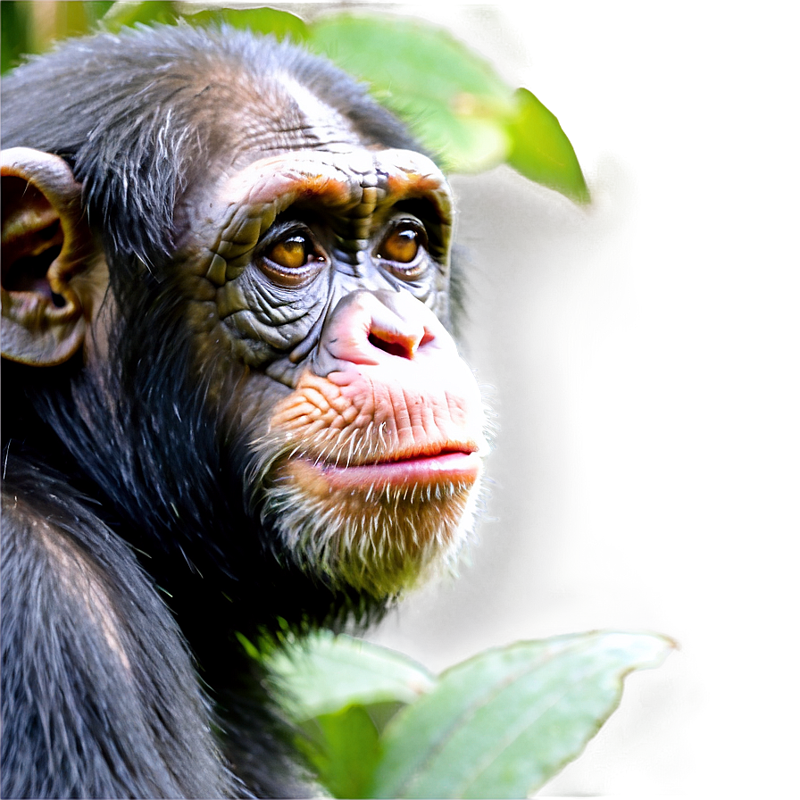 Chimpanzee Observing Surroundings Png Mlx PNG Image