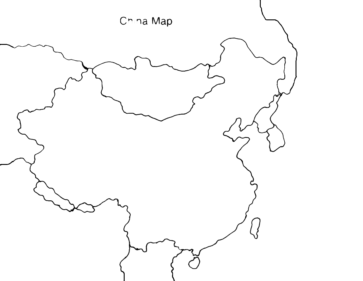 China Outline Map PNG Image