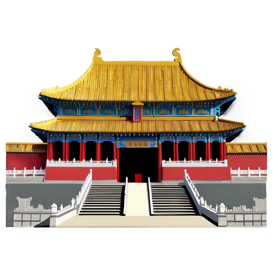 China's Forbidden City Illustration Png Aqm PNG Image