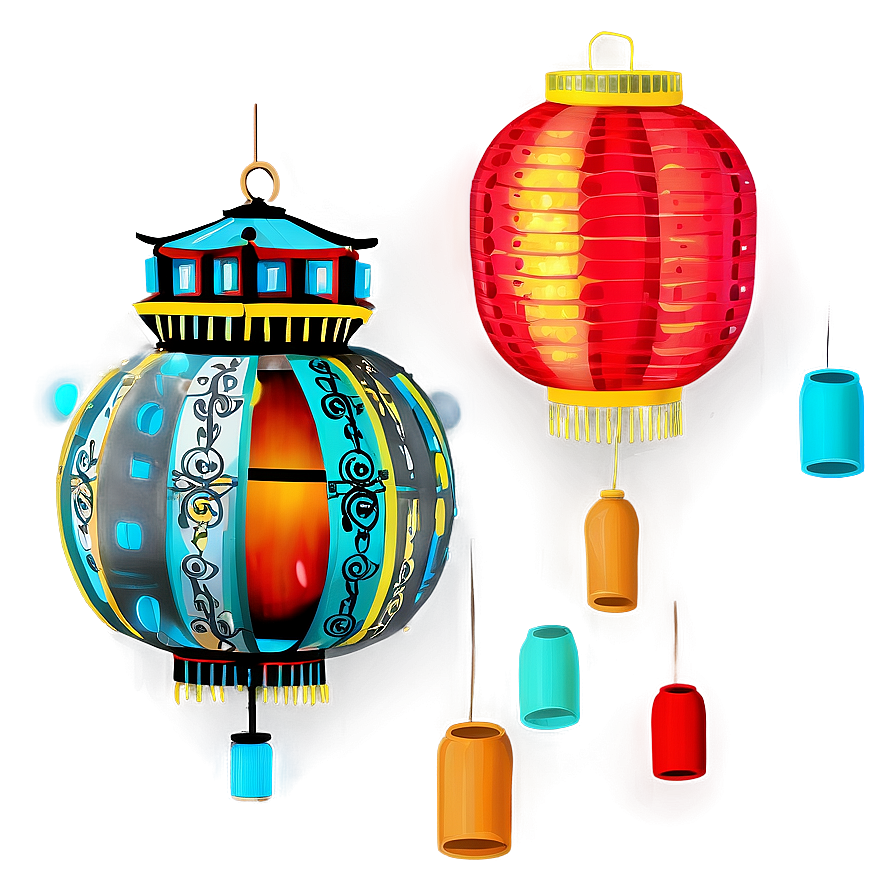 Chinese Lantern Garden Png Krr21 PNG Image