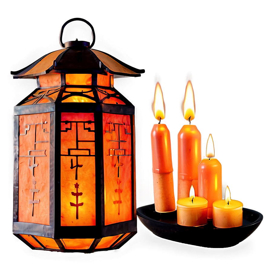 Chinese Lantern With Candle Png 06262024 PNG Image