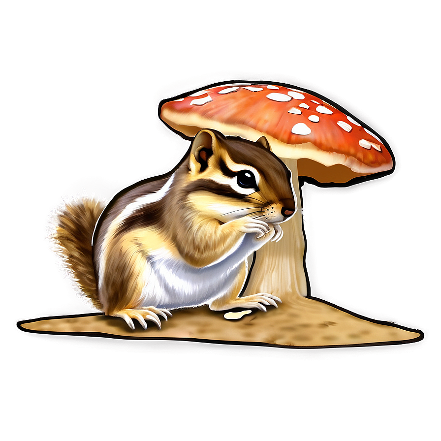 Chipmunk And Mushroom Png 06242024 PNG Image