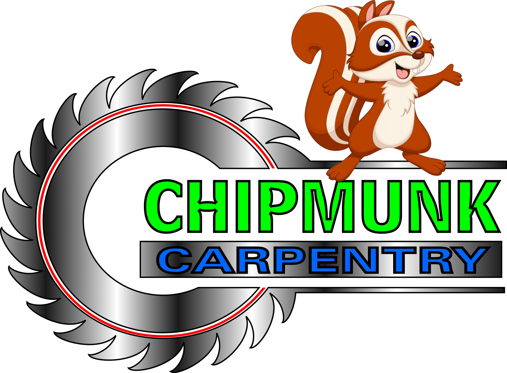 Chipmunk Carpentry Logo PNG Image