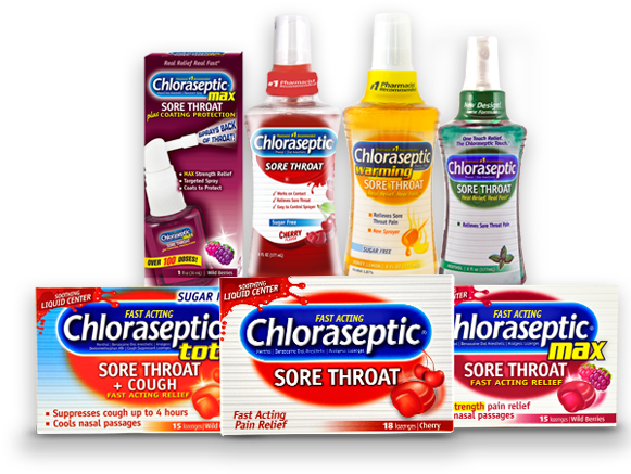 Chloraseptic Sore Throat Relief Products PNG Image