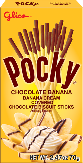 Chocolate Banana Pocky Box PNG Image