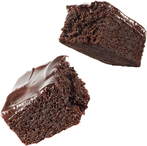 Chocolate Brownies Frostedand Plain PNG Image