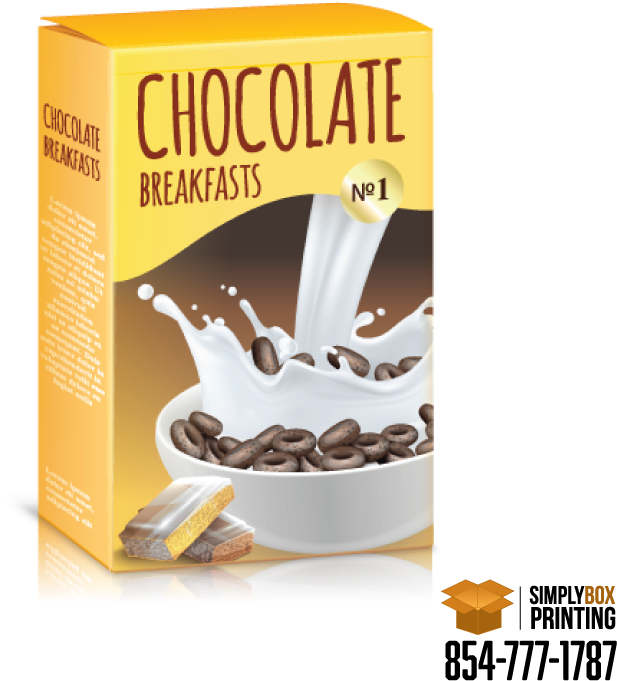 Chocolate Cereal Box Mockup PNG Image