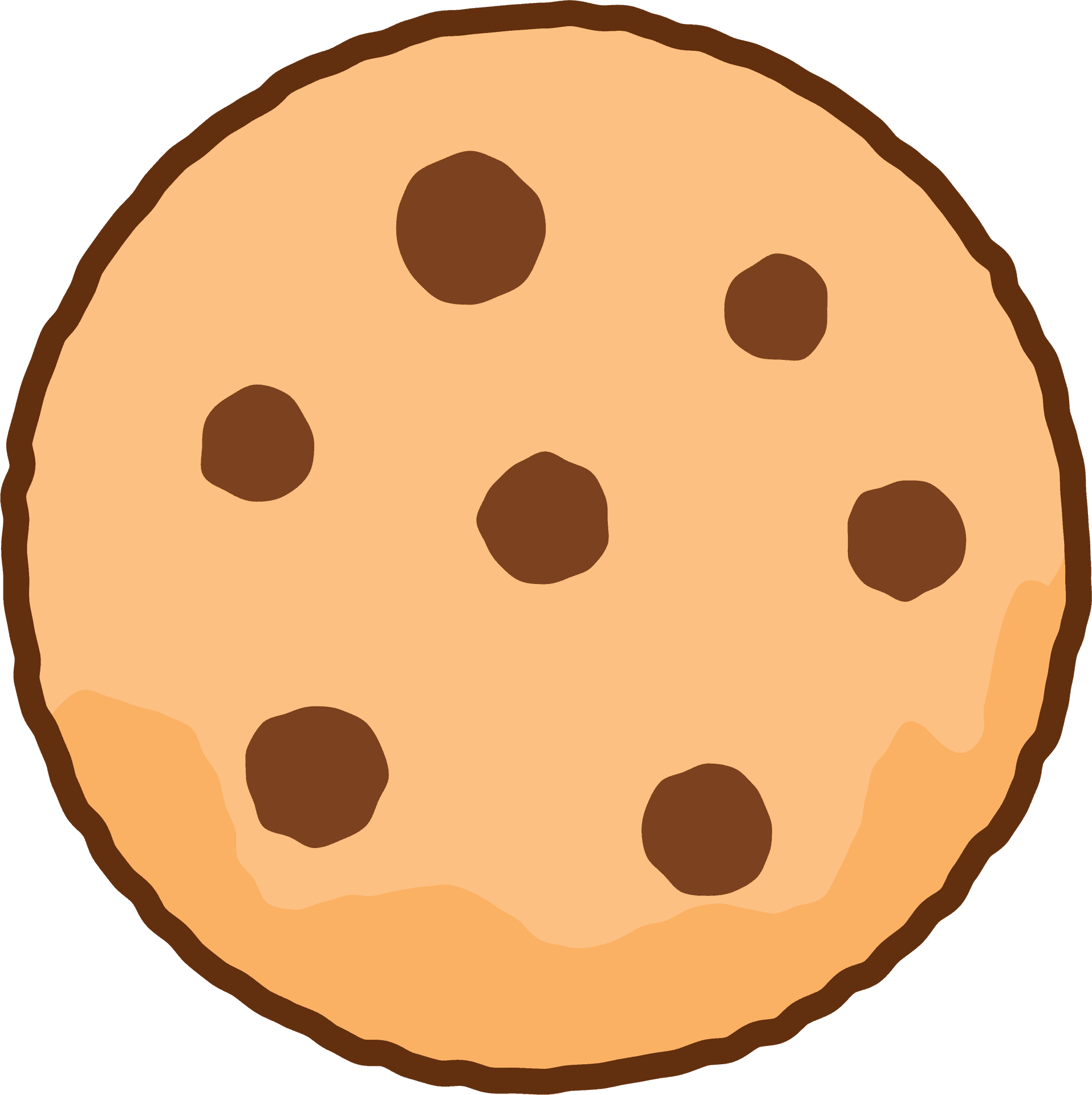 Chocolate Chip Cookie Illustration PNG Image