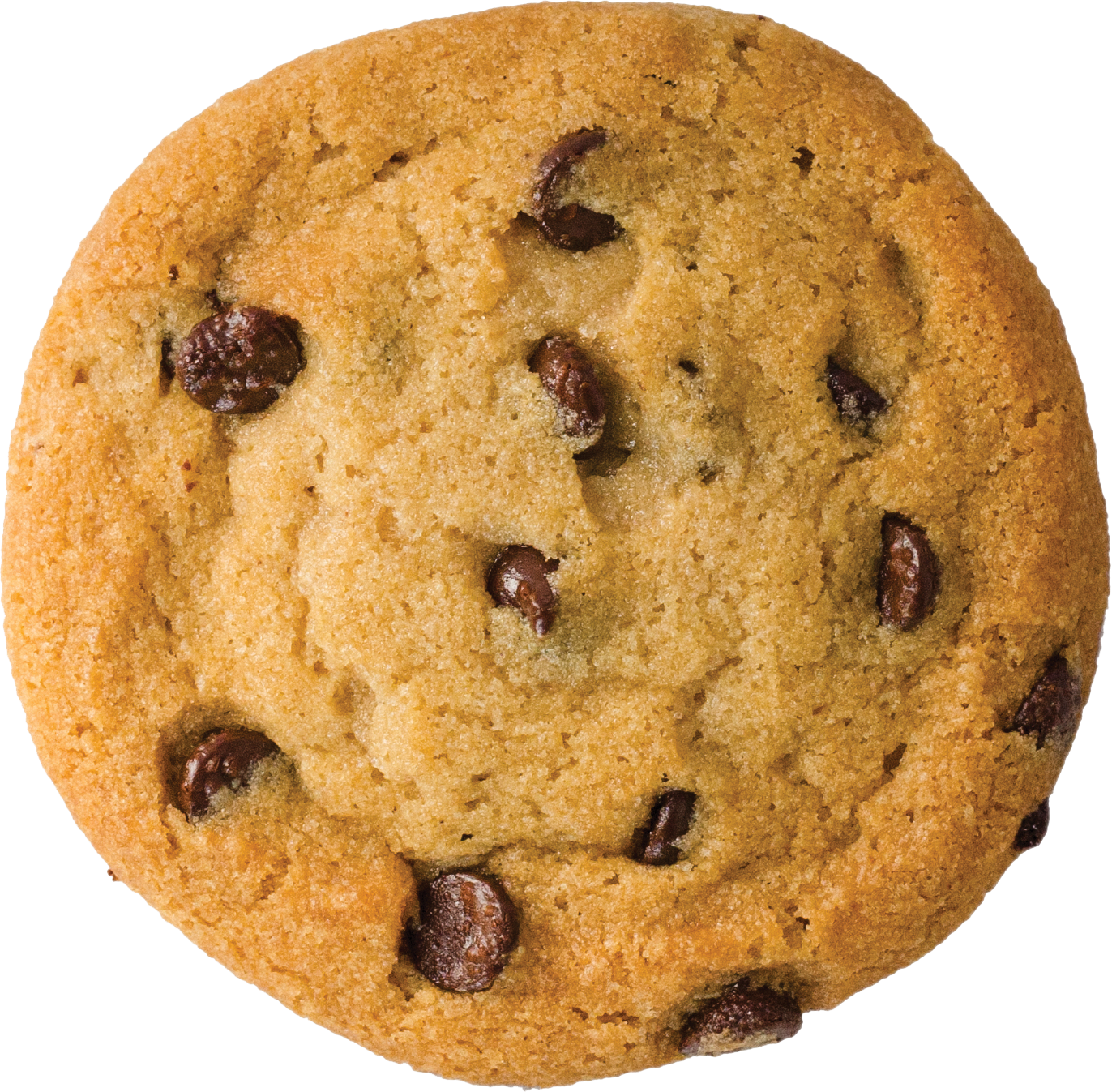 Chocolate Chip Cookie Top View.png PNG Image