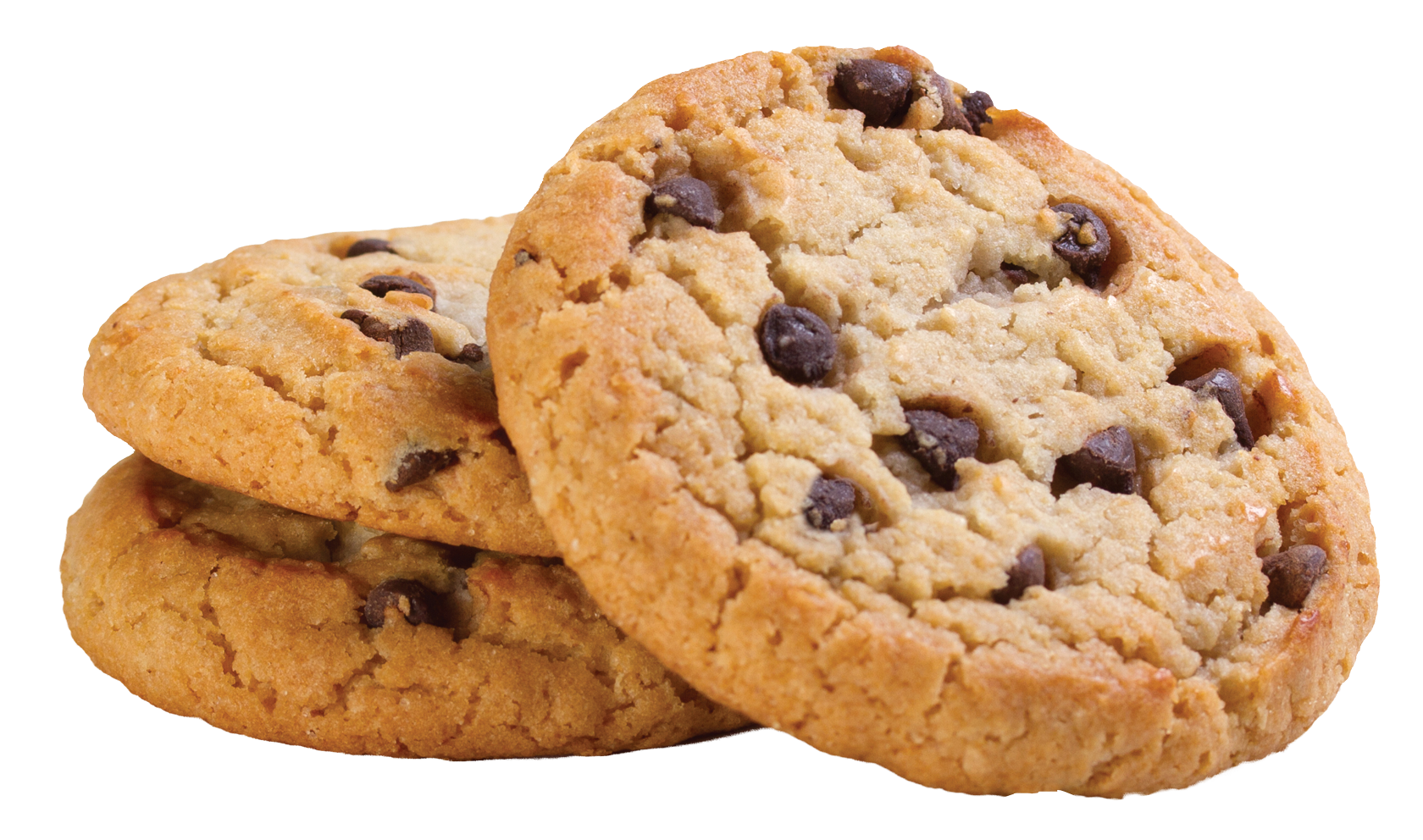 Chocolate Chip Cookies Stacked PNG Image