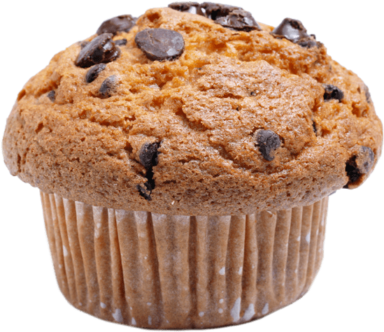 Chocolate Chip Muffin Isolated PNG Image