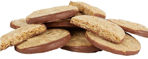 Chocolate Coated Oat Biscuits PNG Image