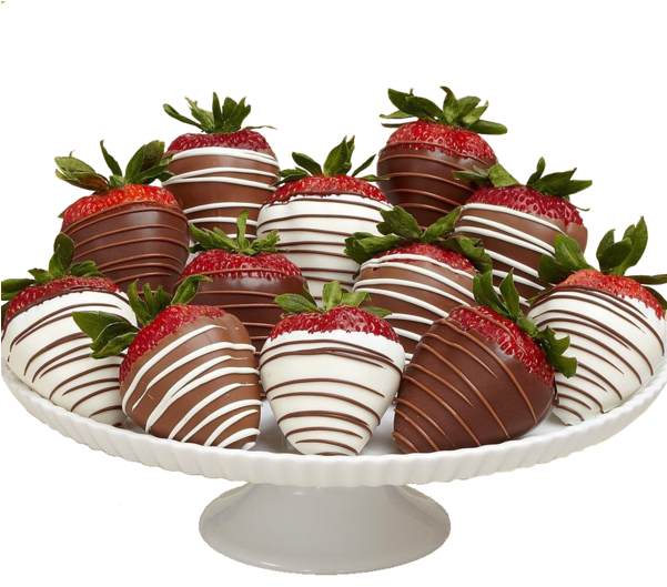 Chocolate Covered Strawberrieson Stand PNG Image