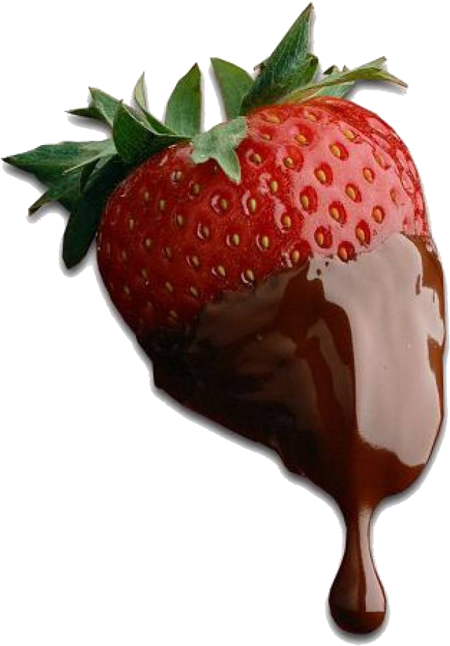 Chocolate Covered Strawberry Dripping PNG Image