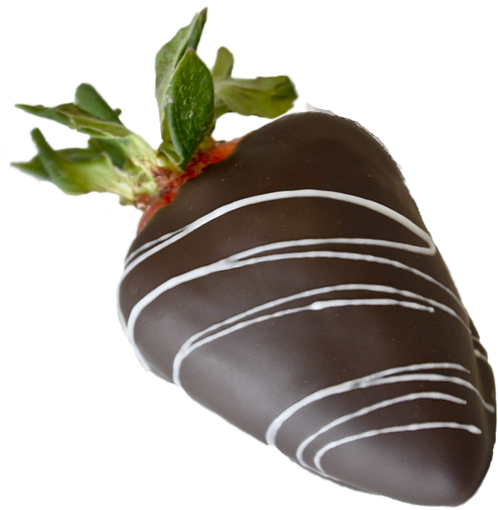 Chocolate Covered Strawberrywith Drizzle PNG Image