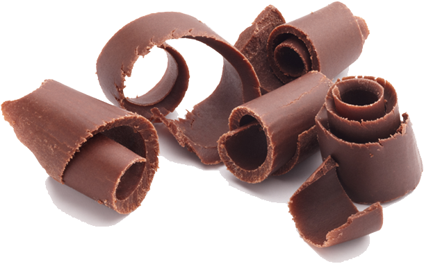 Chocolate Curls Elegant Decoration PNG Image