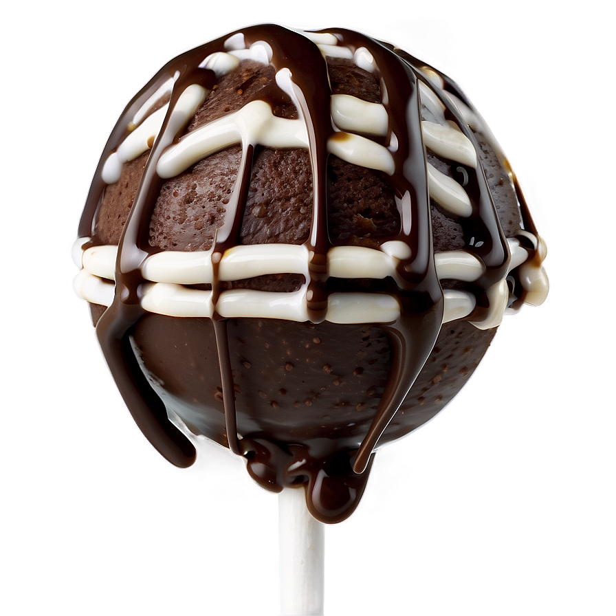 Chocolate Drizzle Cake Pop Png Wbt PNG Image