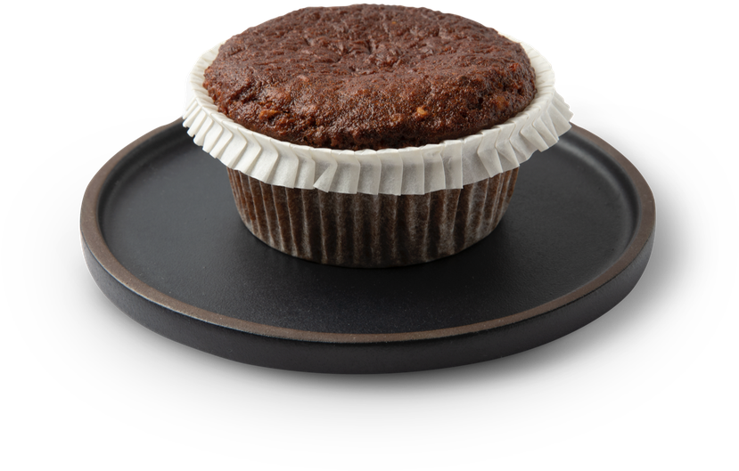 Chocolate Muffinon Plate PNG Image