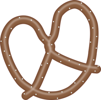 Chocolate Pretzel Illustration PNG Image